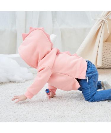 Famuka Little Kids Dinosaur Hoodie Toddler Boy Girl Sweatshirt 9 Months Pink - Buy Online on GoSupps.com