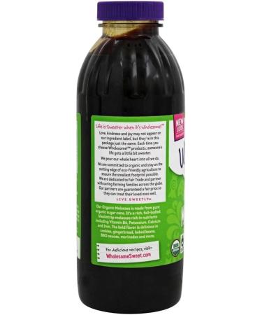 Wholesome Organic Molasses Unsulphured 16 Fl OZ - Pack of 2 | Pure & Natural - Buy Online on GoSupps.com