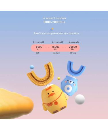 U-Shaped Kids Electric Toothbrush | Whole Mouth Baby Toothbrush (2-6 Year) - Pink - Buy Online on GoSupps.com