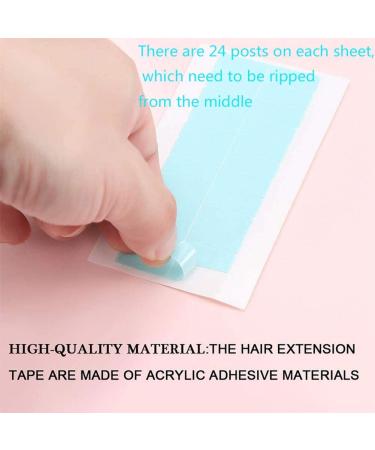 196 Pcs Double Sided Hair Extension Tape Tabs Tape for Hair Extensions Replacement Tape in Hair Extensions Double-Sided Tape Tabs for Wig (24 per sheet) - Buy Online on GoSupps.com