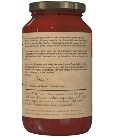 Due Cellucci Arrabbiata Tomato Sauce (Spicy) Pack of 2 - Authentic Italian Flavor - Buy Online on GoSupps.com