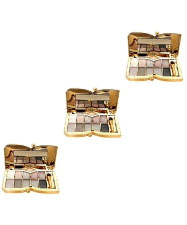 Beavorty 3pcs Glitter Eyeshadow Shadow # Colors With Brush Mirror Eye Flash & Colorful Makeup 1 count (Pack of 1) As Shownx3pcs