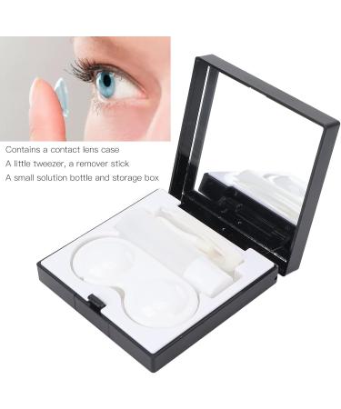 Contact Lens Travel Case Set with Care Fluid Bottle - Mini Etui with Tweezers & Storage for Soaking Lenses - Buy Online on GoSupps.com