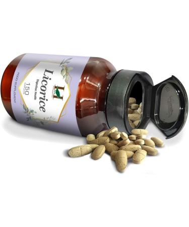 H&C Licorice Caplets 750mg - 150 Count | Glycyrrhiza Glabra for Digestive Health & Respiratory Support - Buy Online on GoSupps.com