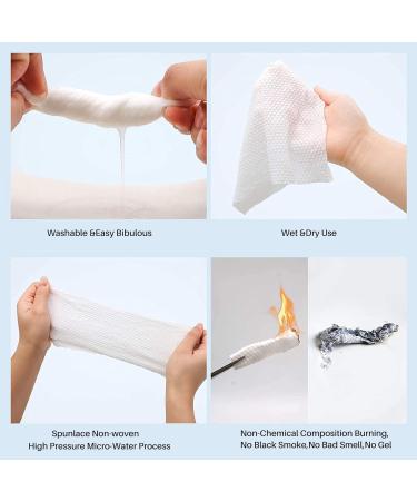 100PCS Disposable Cotton Face Towels - Clean Makeup Removal Tissues for Effortless Skin Care - Buy Online on GoSupps.com