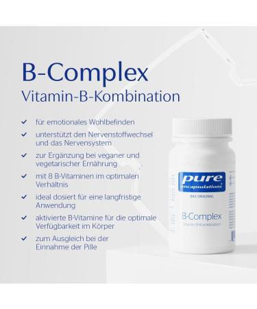 Buy Pure Encapsulations B-Complex 60 Capsules - Premium Multivitamin for Energy & Wellness - International Shipping - Buy Online on GoSupps.com