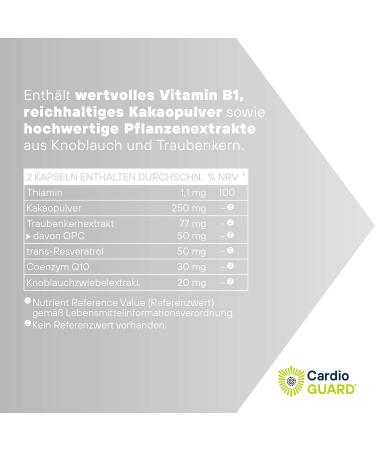 Cardio GUARD - Supports Heart Function & Energy Metabolism | 60 Capsules Monthly Pack | International Shipping Available - Buy Online on GoSupps.com