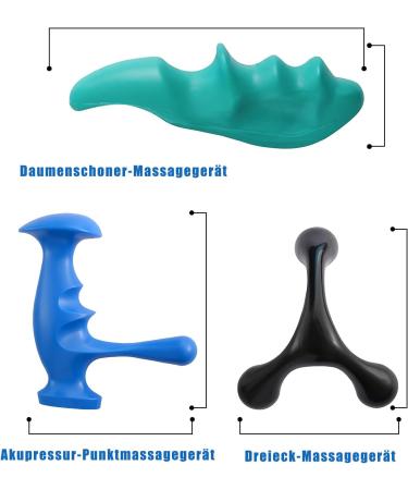 3-Piece Thumb Trigger Point Massage Tool - Deep Tissue Relief for Stress & Tension - Expert Handicraft Therapy - Buy Online on GoSupps.com