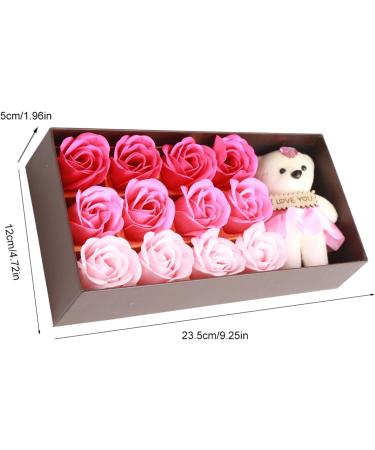  Fdit Romantic Rose Flower Soap Body Soap Floral Bath Soap Rose Bath Soap Rose Flower Petals Plant Essential Oil Soap Rose Soap (pink gradient) - Buy Online on GoSupps.com