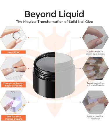  Modelones MODELONES 3D Nail Art Gel Solid Builder Gel Multifunctional Sculpting Nail Glue for Rhinestone Glue 3D Nails Nail Art - Buy Online on GoSupps.com