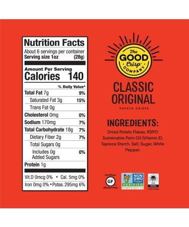 The Good Crisp Company Potato Chips 5.6oz Canisters - Pack of 4 (Variety Pack) - Buy Online on GoSupps.com