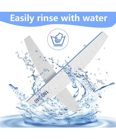 Buy Blue Moon 12-Piece Nail File Set - Washable & Reusable Double-Sided 180/240 Grit for Nail Studio & Home Care - Buy Online on GoSupps.com