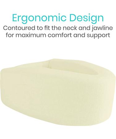 Morsa UK Foam Cervical Collar - Soft Neck Support for Pain Relief - Medical Grade Disc Hernia Osteoarthritis Brace - White (M) - Sleep Friendly - Buy Online on GoSupps.com