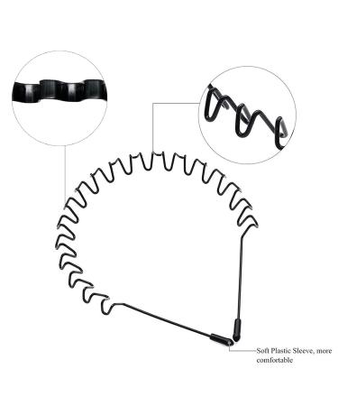 6-Piece Unisex Non-Slip Elastic Shaft Metal Headbands for Sports & Daily Make-Up - Stylish Black Hair Accessories - Buy Online on GoSupps.com
