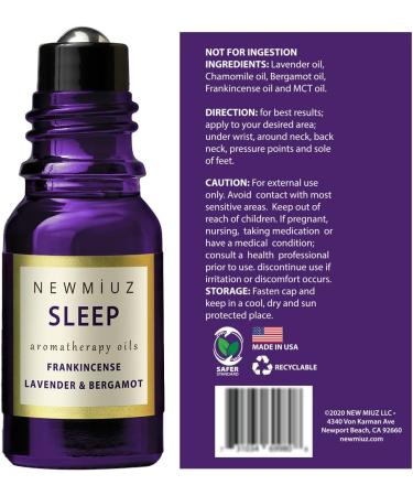 Sleep Well Essential Oil Roll-On | Anti-Stress Calming Aromatherapy Stick - Lavender Bergamot & Frankincense - Perfect Gift for Women | Destress & Relaxation | New Miuz USA - Buy Online on GoSupps.com