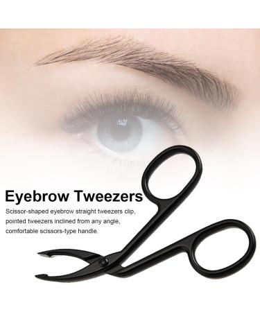 Curved Eyebrow Tweezers Eyebrow Scissors Tweezers n n-Slip Handled Eyebrow Straight Tip Scissors Handle Tweezers Clip Facial Hair Plucker Eyebrow Remover Eyebrow Scissor Handle Tweezers - Buy Online on GoSupps.com