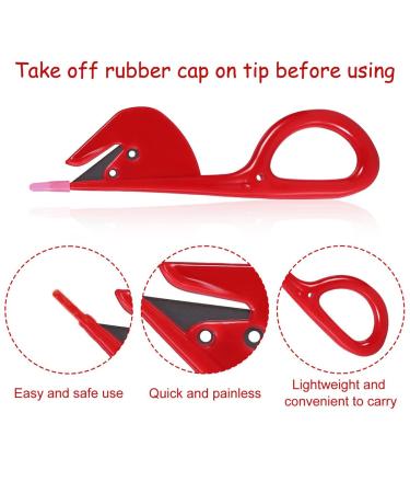 Vrose Flosi Elastic Rubber Band Cutter for Hair - Hair Tie Remover with 3 Red Pony Picks & 500 Clear Elastics - Easy Grip Hair Accessories for Girls & Women - Buy Online on GoSupps.com