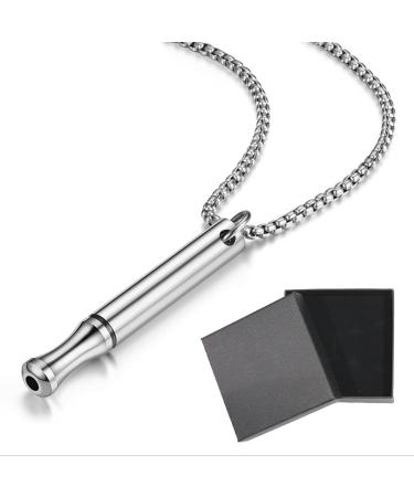 Moguri stainless steel Mindful breathing necklaces fear relief tool shift article for fear stress panic attack relief meditation meditation triggers fears silver - Buy Online on GoSupps.com