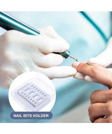 1Pc Box nail bit holder polisher nail salon nail stand Storage Box white Nail supplies tool nail clippers storage items storage box nail nail grinding holder drill - Buy Online on GoSupps.com