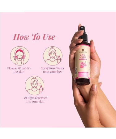 UPAKARMA Ayurveda Pure Natural Rose Water Spray for Face - 4.05 fl. Oz | Best Gulab Jal for Hydration & Skincare - Buy Online on GoSupps.com