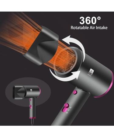 Professional hair dryer 2000W fast drying 2 speeds 1 styling nozzles cold air button constant temperature - Buy Online on GoSupps.com
