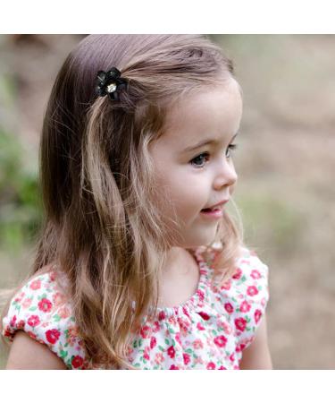 ATODEN Mini Flower Hair Clips - 10 Pack Rhinestone Tiny Claw Clips for Thin Hair - Cute Daisy Jaw Clips for Women, Girls, Kids & Teens - Black - Buy Online on GoSupps.com