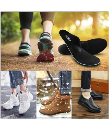 PCSSole Orthopedic Insoles for Work & Leisure - Comfort Shoe Inserts for Men & Women | Flat Feet Plantar Fasciitis Relief - EU37-38 (24cm) - Black - Buy Online on GoSupps.com