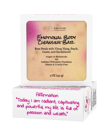Positive Intent Beauty  Emotional Vegan Soap Bar  Tik Tok Trend  Cleansing with Exfoliating Rose Petals  Nourish  and Soften Skin  Graduation  Unique Gift Ideas  Cruelty Free  5oz