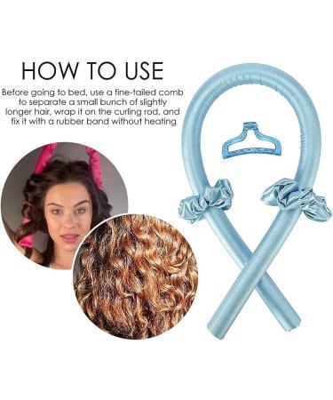 Heatless Curls Headband No Heat Wave Curlers Styling Tools for Long Medium Hair Make Soft And Shiny Pink1 - Buy Online on GoSupps.com