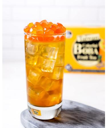J WAY Instant Passionfruit Pineapple Green Tea Kit with Colorful Tapioca Boba - 6 Servings, Paper Straws Included - Buy Online on GoSupps.com