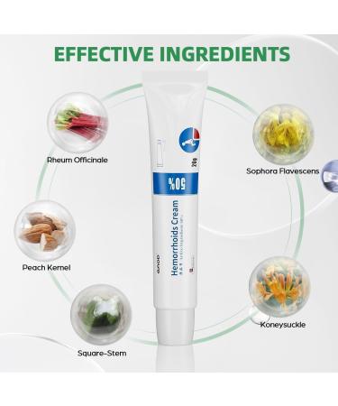 KYZTMHC GAOP Hemorrhoid Crema 50% Hemorrhoids Ointment Natural Soothe Herbal Hemorrhoid Ointment Herbal Hemorrhoids Relief Cream for Men & Women (2pcs) - Buy Online on GoSupps.com