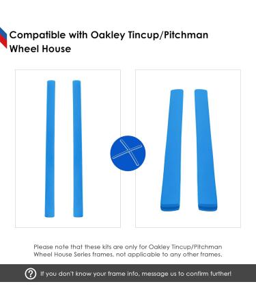 BlazerBuck Replacement Ear Socks for Oakley Tincup OX3184 & OX5099 - Black & Light Blue | Durable & Comfortable Ear Grips - Buy Online on GoSupps.com