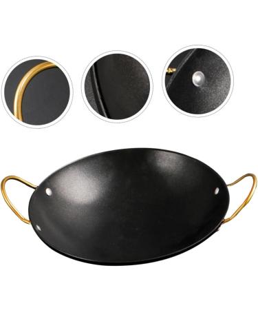 Alipis 1pc Pot Skillet with Lid Cooking Seafoodpot Eggs Frying Pan Double Ear Pan Dog Cookie Shapes Ramen Bowls Cast Iron Pan Mini Pan Camping Heating Pot Stainless Steel Black 30X25X9CM - Buy Online on GoSupps.com