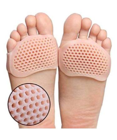 QUIQSHIPP Silicone Gel Half Toe Sleeve | Anti-Skid Forefoot Soft Pads for Pain Relief |Front Heel Protector Silicon Socks | Dry Hard Cracked Heels Repair - For Men & Women