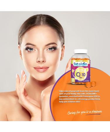 VITALDIN Coenzyme Q10 Gummies 200mg | 50 Chewable Peach Flavour Gummies | Antioxidant Beauty Supplement | Gluten-Free - Buy Online on GoSupps.com
