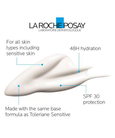 La Roche-Posay Face Moisturizer Toleriane Sensitive Face Cream with Niacinamide and Ceramides for Normal to Combination Skin Sensitive Skin Alcohol Free Fragrance Free 40mL (Packaging May Vary) UV SPF 30 - Buy Online on GoSupps.com