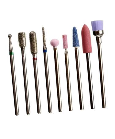 Ipetboom Water Dipper Nail Set Cuticle Drill Bits Nail Kits Nail Grinding Tool Nails Gel Manicure Kit Nail Grinding Headset Tool Nail Dip Kit Nail File Metal Nail Drill