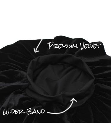 Belle Pink Magic Collection Velvet Jumbo Plus Bonnet Sleep Cap - Extra Jumbo Black - Buy Online on GoSupps.com
