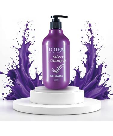  Totex TOTEX Silver Hair Shampoo 500ml | Purple Brightening Shampoo For Blonde - Buy Online on GoSupps.com