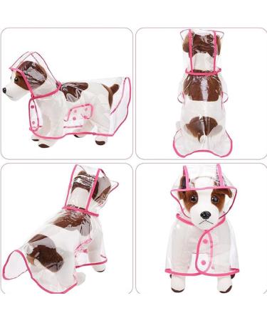 Buy Ssang Waterproof Dog Raincoat - Adjustable & Windproof Poncho Hoodie for Small & Medium Dogs (Pink M) - Buy Online on GoSupps.com