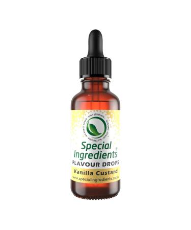 Vanilla Custard Flavour Drop 1 Litre Highly Concentrated Versatile Food Flavouring - Vegan Non GMO Gluten Free Vanilla Custard 1 Litre