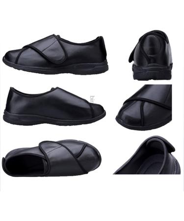 LEEWE Diabetic Orthopedic Slipper Sneakers - Extra Wide Shoes for Swollen Feet, Arthritis, and Edema - Supportive & Comfortable - Black (Size 44) - Buy Online on GoSupps.com