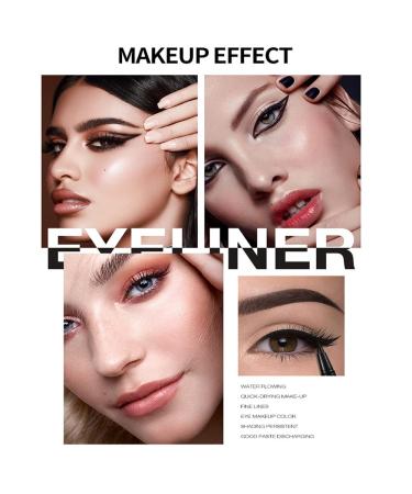 Glamcolour Reusable Eyeliner Liquid Pen + 2ml Refill | Smudge Proof, Waterproof & Long-Lasting | Ideal for Women & Girls - Buy Online on GoSupps.com
