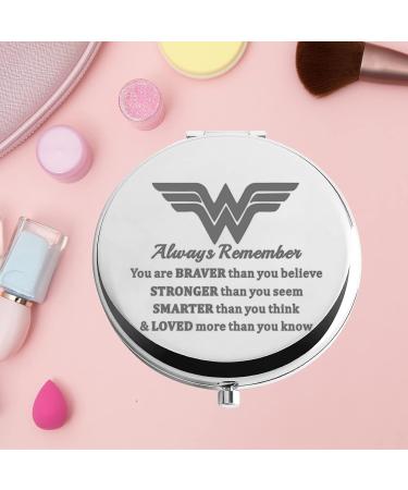 KEYCHIN Heroine Pocket Mirror Diana Fans Gift - You are Braver, Stronger, Smarter Than You Think - Compact Wonder Mirror for Women & Girls - Buy Online on GoSupps.com