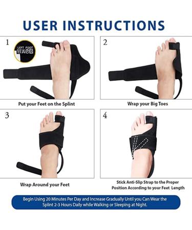 LTLCLZ Valgus Correction Device - Thumb & Toe Pain Relief Orthosis for Day & Night Use | Adjustable Toe Alignment - Buy Online on GoSupps.com