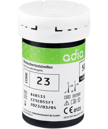 Adia Blood Glucose Test Strips - 50 Pieces | Affordable & Easy Blood Sugar Control for Diabetes Management - Buy Online on GoSupps.com