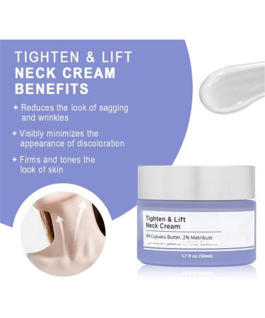 50ml Neck Firming Cream Tighten & Lift Neck Firming Cream - Anti-Aging Neck Creams for Tightening Lifting Sagging Skin and Hydrating- Repair Decolletage Cream - Buy Online on GoSupps.com