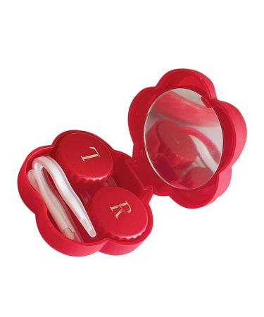 Healeved 1 set of colored contact lenses holder for lens container container for contact lenses contact lens container contact lenses case carrier for cosmetic lens portable container frame