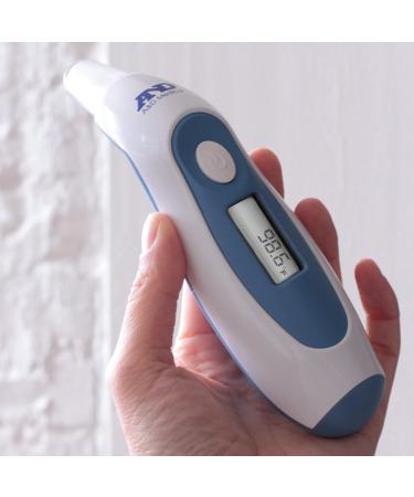 A&D Medical Ear Thermometer Accurate Instant-Read Digital Thermometer Suitable for Adults & Kids Readings in Fahrenheit or Celsius Waterproof Easy to Clean Tip - Buy Online on GoSupps.com