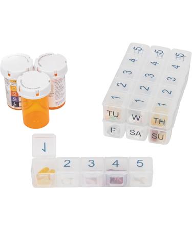 e-Pill 5x A Day 7-Day Pill Organizer - Vitamin & Medicine Storage with Discreet Case | International Shipping - Buy Online on GoSupps.com
